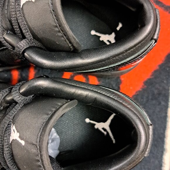 Size 7 Women Nike Women's Air Jordan 1 Low SE Black Croc HJ7743 010 - Picture 11 of 13